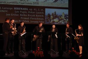 KONCERT OB PODELITVI NAGRAD IN PRIZNANJ FRANA GERBIČA NA SLIKI SEPTET SAKSOFONOV FOTO LJUBO VUKELIČ DC8B9634